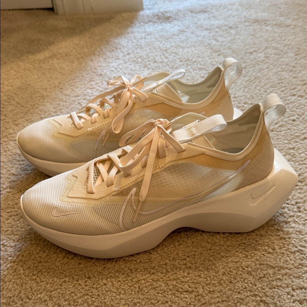 Nike Mesh Women's White and Tan Sneakers